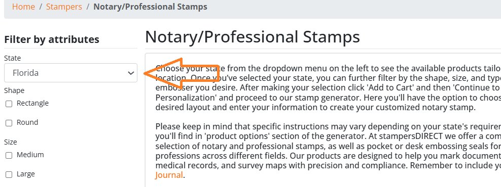 Order Florida Notary Stamp